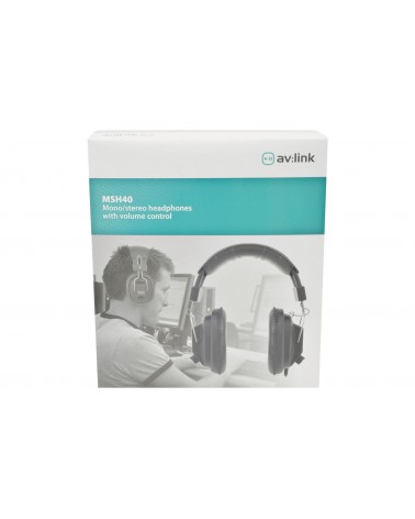 AV Link MSH40, Mono/stereo headphones with volume control