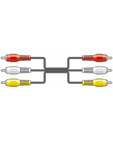 AV Link Three RCA Plugs to Three RCA Plugs Leads