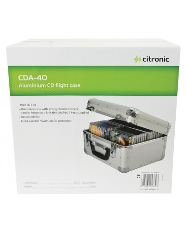 Citronic CDA:40 Aluminium CD Flight Cases