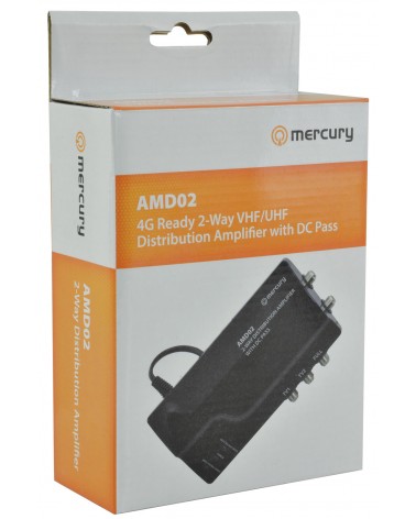 Mercury AMD02 4G Ready VHF/UHF Distribution Amplifiers with DC