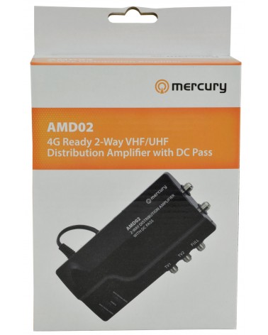 Mercury AMD02 4G Ready VHF/UHF Distribution Amplifiers with DC