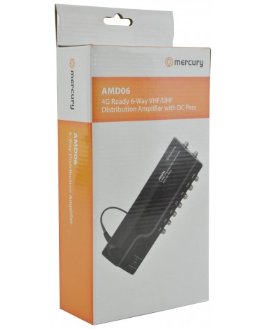 Mercury AMD06 4G Ready VHF/UHF Distribution Amplifiers with DC