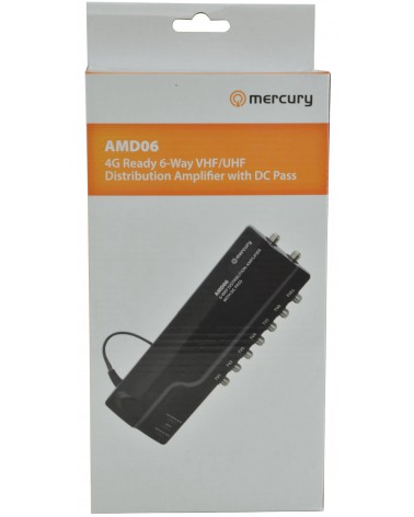 Mercury AMD06 4G Ready VHF/UHF Distribution Amplifiers with DC
