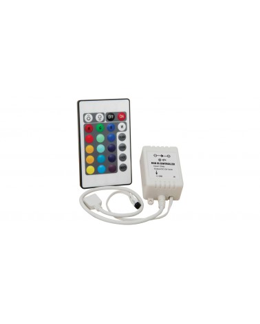 Fluxia LTC22IR RGB LED Tape Controller with 24 Key IR Remote