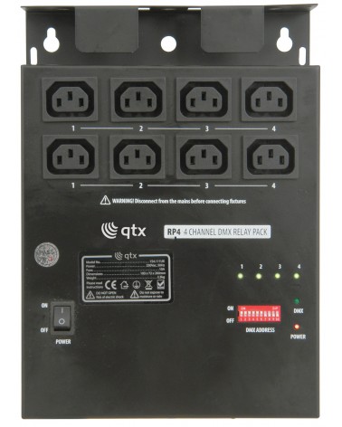 QTX RP4 4 Channel DMX Relay pack