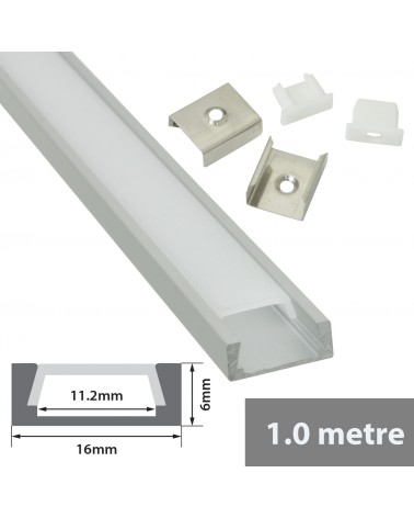 Fluxia AL1-S1606 Aluminium Profiles for LED Tape Installation