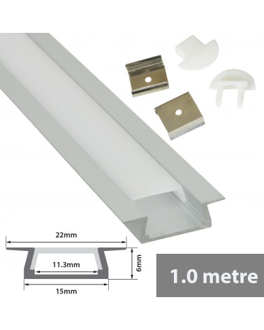 Fluxia AL1-F2206 Aluminium Profiles for LED Tape Installation