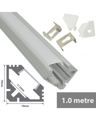 Fluxia AL1-A1919 Aluminium Profiles for LED Tape Installation