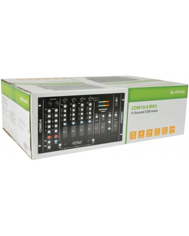 Citronic CDM10:4 MK5 CDM10:4 (MkV) 19" 4 Channel USB Mixer
