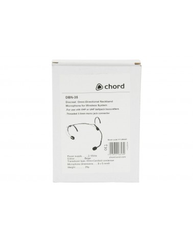 Chord DBN-35 Discreet Neckband Microphones for Wireless Systems