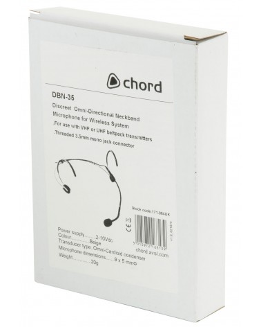 Chord DBN-35 Discreet Neckband Microphones for Wireless Systems