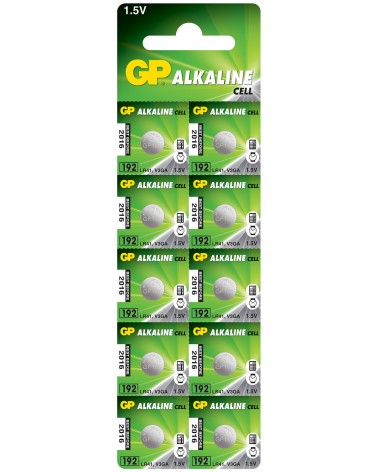 GP Battery LR41 Alkaline Button Cell - 10Pk