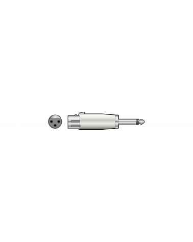 QTX 3-pin XLR Female to 6.3mm Mono Jack Plug