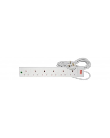 Mercury 6 Gang Extension Leads with Surge Protection