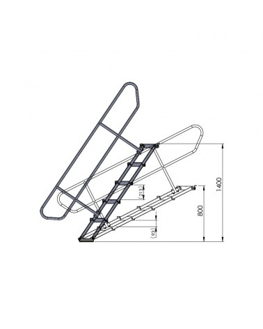 GT Stage Deck Adjustable Stair 80-140cm