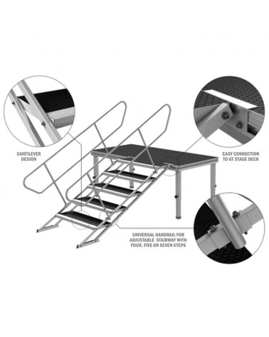 GT Stage Deck Adjustable Stair 80-140cm