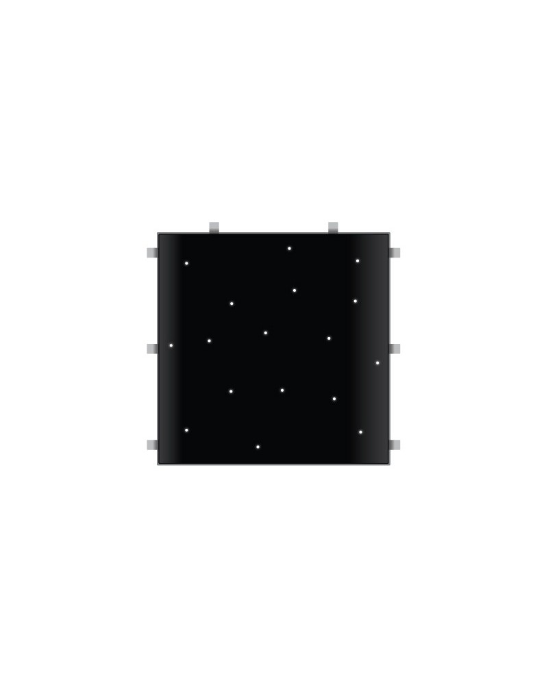 Black Starlit 2ft x 2ft Dance Floor Panel (3 sided)