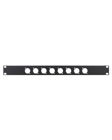 1U 19'' Punched Rack Panel - 8 D Type (R1269/1UK/08)