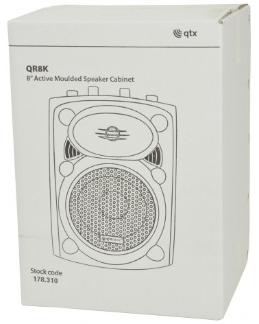 Qtx QR8K active moulded speaker cabinet - 80Wmax