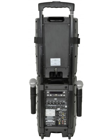 Qtx PAV8 portable PA set + 2 UHF mics, CD/DVD, USB/SD & Bluetooth