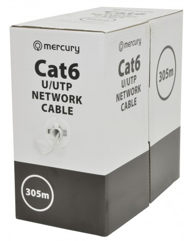 Mercury Cat6 U/UTP Network Cable 305m Grey