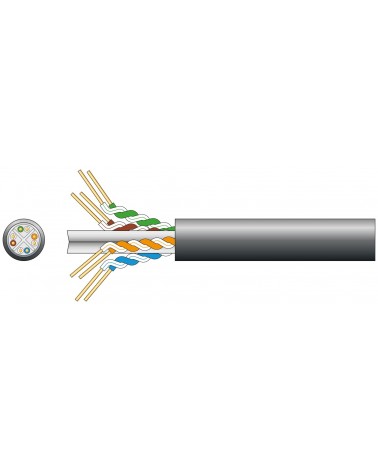 Mercury Cat6 U/UTP LDPE Gel Filled Network Cable 305m Black