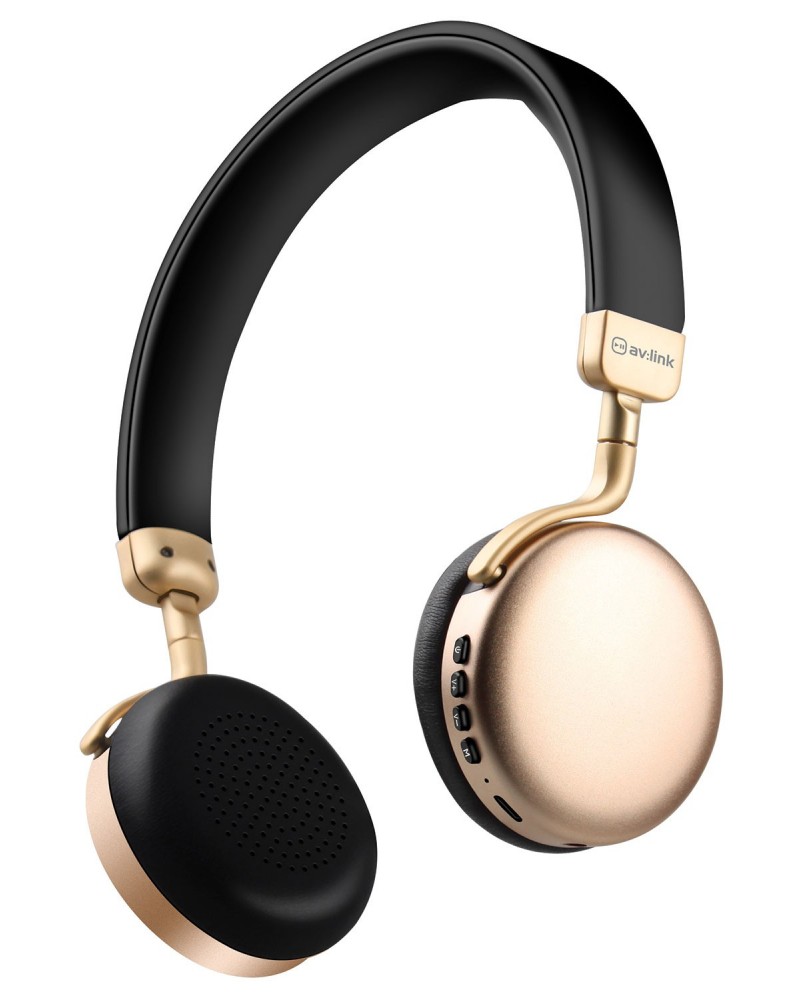 Avlink Metallic Bluetooth Headphones Gold