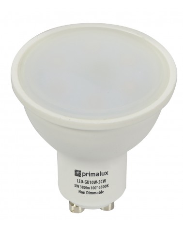 Primalux GU10 LED Bulb 5W 380lm 100° 6500K