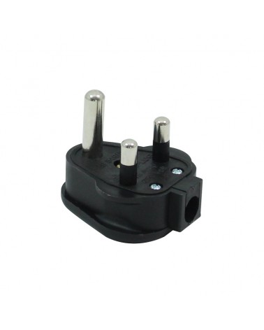 15A HD Round Pin Mains Plug, Black (HDPT15B)