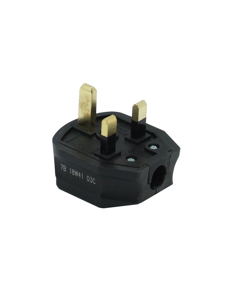 13A HD Mains Plug, Black (7B)