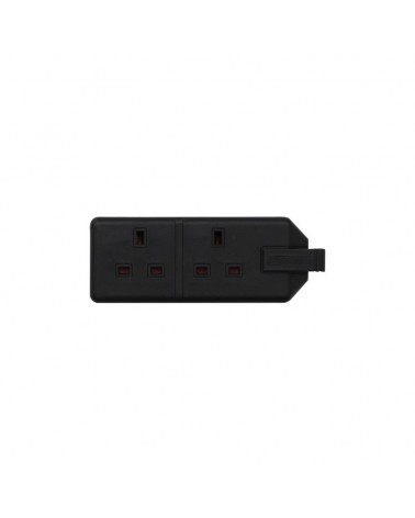 2 Gang 13A HD Mains Socket, Black (ELS132B)