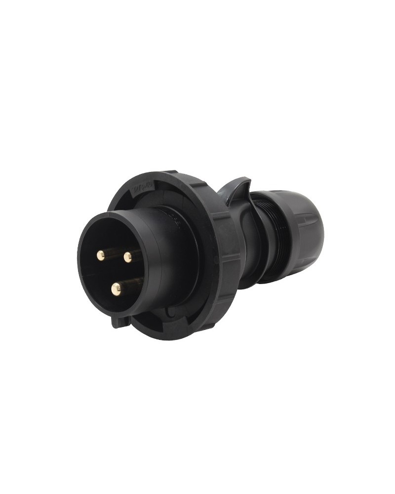 32A 230V IP67 2P+E Black Plug (0232-6X)
