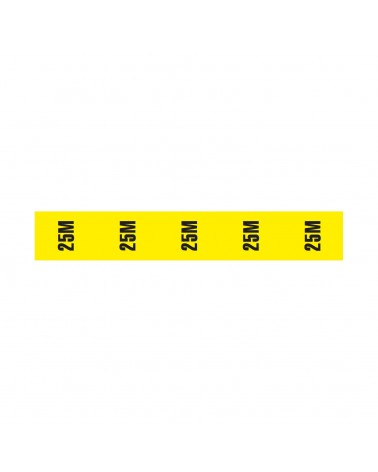 Cable Length ID Tape (24mm x 33m) - 25m Yellow