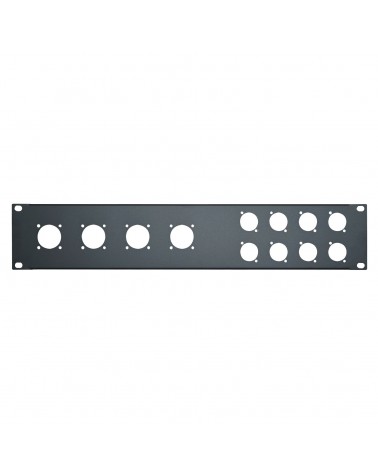 2U 19'' Punched Rack Panel - 4 D and 4 G Type  (R1273MPR/2UK)
