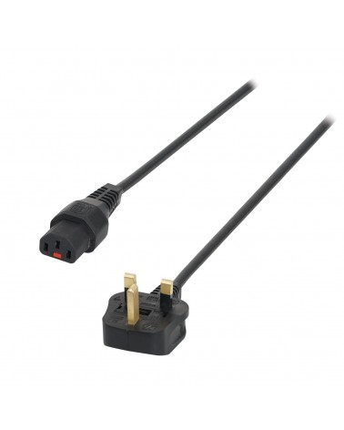2m 13A - C13 IEC Lock Cable (5A Fuse) PC980