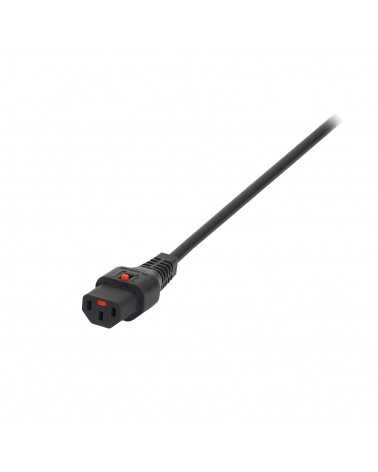 2m 13A - C13 IEC Lock Cable (5A Fuse) PC980