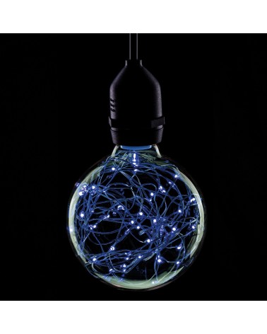 1.7W LED G95 ES Poly Star Polycarbonate Lamp, Blue