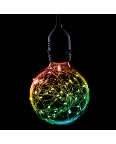 1.7W LED G95 ES Poly Star Polycarbonate Lamp, RGB