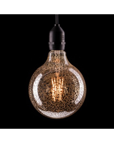 6W Dimmable LED G125 Globe Crackle Filament Lamp 2200K ES