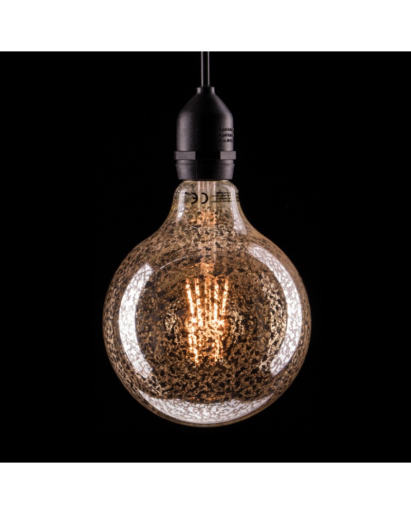 6W Dimmable LED G125 Globe Crackle Filament Lamp 2200K ES