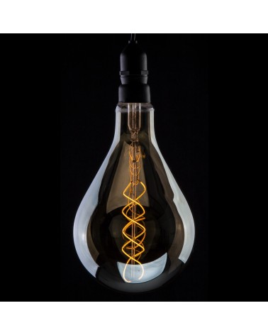 4W Dimmable LED PS160 Smoked Spiral Filament Lamp 2200K ES
