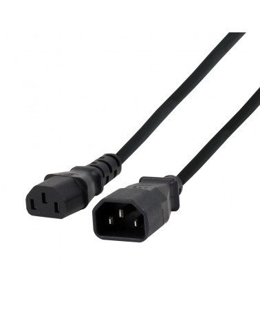LEDJ 0.5m IEC Male - IEC Female Cable Lead White