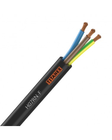 Titanex H07-RNF 1.0mm 3 Core Rubber Cable - Cut Length
