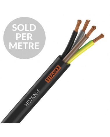 Titanex H07-RNF 2.5mm 4 Core Rubber Cable - Cut Length