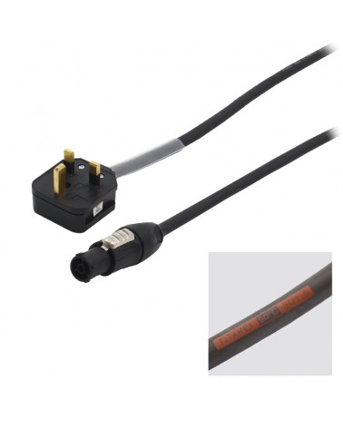 LEDJ 1m 13A Plug to Neutrik PowerCON TRUE1 Cable