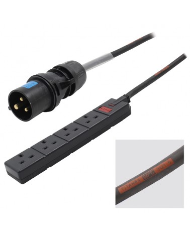 LEDJ 0.35m 16A Plug to 13A Socket Cable