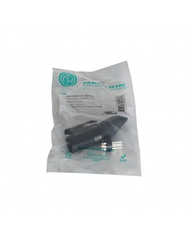 Neutrik XLR 6-Pin Male Cable Plug Black NC6MXX-BAG
