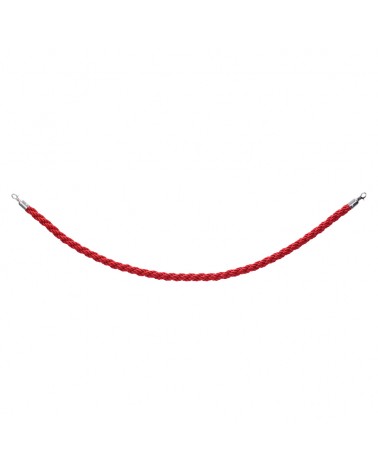 eLumen8 Chrome Barrier Rope, Red Twisted