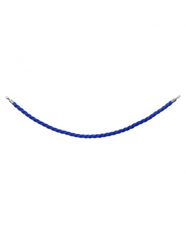 eLumen8 Chrome Barrier Rope, Blue Twisted