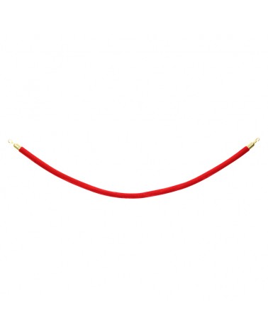 eLumen8 Gold Barrier Rope, Red Velvet